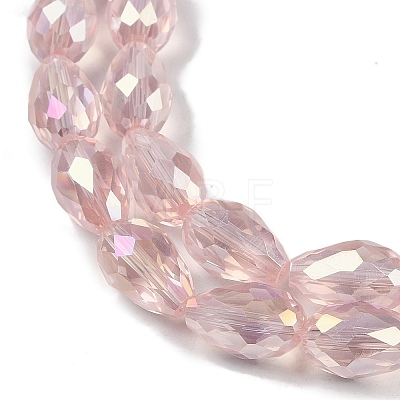 Transparent Electroplate Glass Beads Strands EGLA-T4mm-B18-1