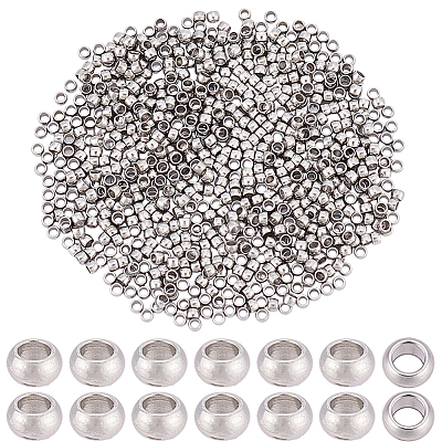 800Pcs 304 Stainless Steel Spacer Beads STAS-BBC0009-76A-1