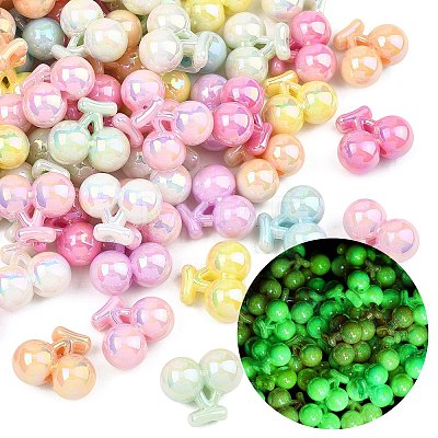 Luminous UV Plating Opaque Acrylic Beads MACR-K361-38-1
