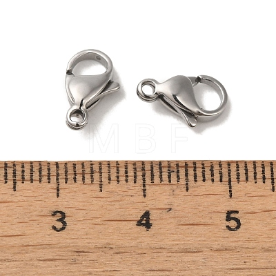 304 Stainless Steel Lobster Claw Clasps STAS-R050-11x7mm-1