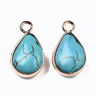 Synthetic Turquoise Pendants G-S359-279A-1