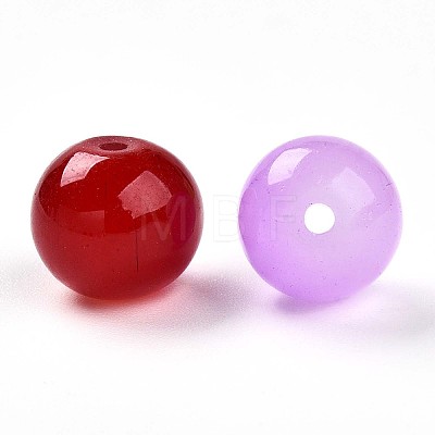 Baking Painted Imitation Jade Glass Beads DGLA-Q021-10mm-M-1