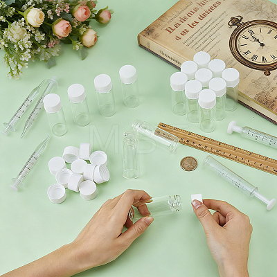 Clear Glass Screw Top Bead Storage Tubes AJEW-WH0880-47A-1