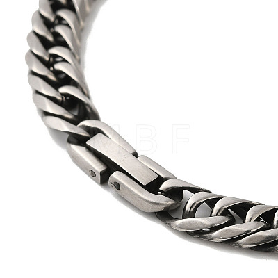 304 Stainless Steel Cuban Link Chain Bracelet BJEW-Z021-01AS-1