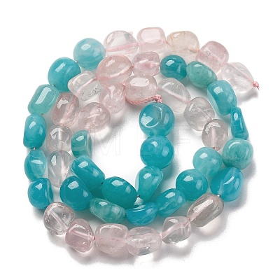 Natural Amazonite & Rose Quartz Beads Strands G-L610-B01-01-1