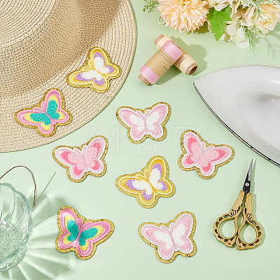 8Pcs 4 Colors Embroidery Style Cloth Iron on/Sew on Patches PATC-FG0002-17-1