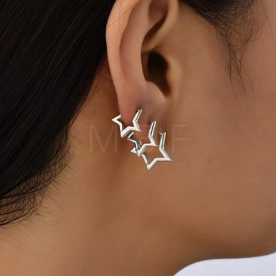 Zinc Alloy Hoop Earrings WG0BC63-06-1