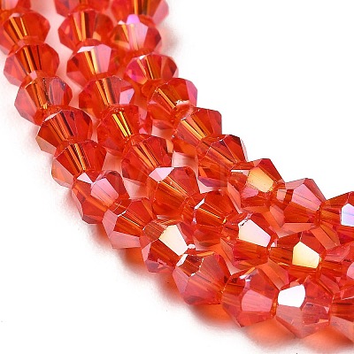 Transparent Electroplate Glass Beads Strands LS-EGLA-A039-T4mm-B14-1