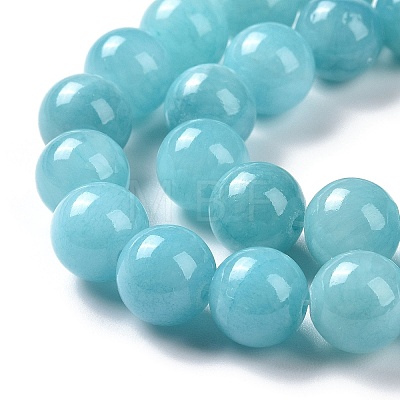 Natural Mashan Jade Round Beads Strands G-D263-10mm-XS28-1