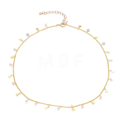 Brass Curb Chains Necklaces NJEW-JN03204-1