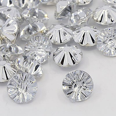 Acrylic Rhinestone Buttons X-BUTT-J002-01-1