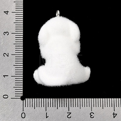 Flocking Opaque Resin Pendants RESI-G128-01S-1