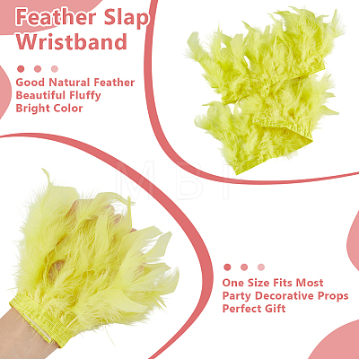 Feather Bracelets Wrist Band LS-AJEW-WH0591-443C-1