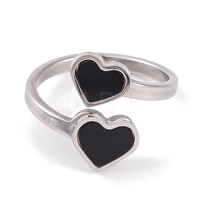 304 Stainless Steel Finger Ring RJEW-C086-18-P-1