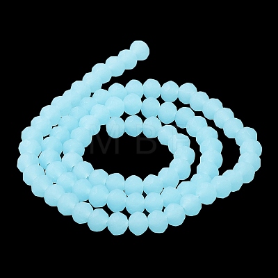 Imitation Jade Solid Color Glass Beads Strands EGLA-A034-J2mm-MD04-1