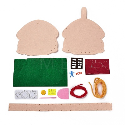 DIY Non-woven Christmas Theme Bag Kits DIY-Q031-01D-1