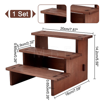 3-Tier Wood Model Toy Display Riser ODIS-WH0329-68B-1