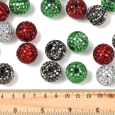 Christmas Theme Acrylic Rhinestone Beads OACR-L020-01-1