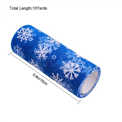 Snowflake Deco Mesh Ribbons OCOR-P010-G14-1