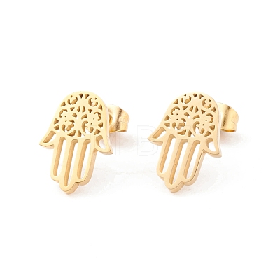 304 Stainless Steel Studs Earrings EJEW-M208-13G-1