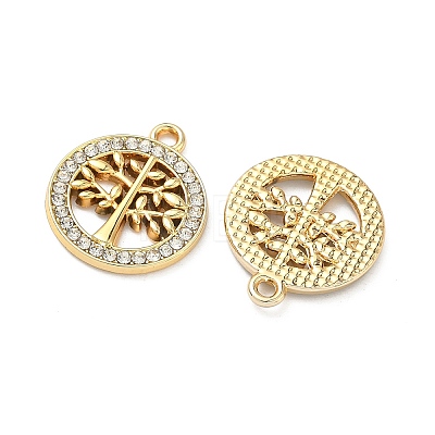 Alloy Rhinestone Pendants ALRI-D303-08G-1