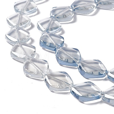 Electroplate Glass Beads Strands EGLA-L032-PL03-1