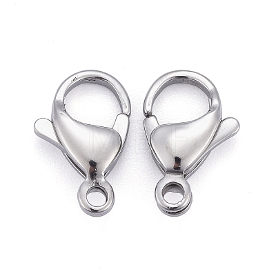 304 Stainless Steel Lobster Claw Clasps X-STAS-AB13-1