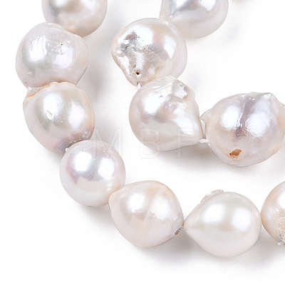 Natural Baroque Pearl Keshi Pearl Beads Strands PEAR-Q015-016-01-1