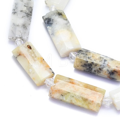 Natural White African Opal Beads Strands G-E530-16F-1