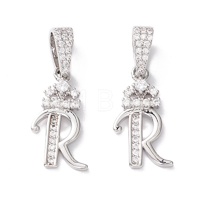 Eco-Friendly Brass Micro Pave Cubic Zirconia Pendants KK-K265-01P-R-1