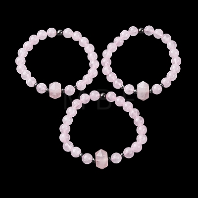 Natural Mixed Gemstone Beaded Stretch Bracelet for Women BJEW-A145-01-1