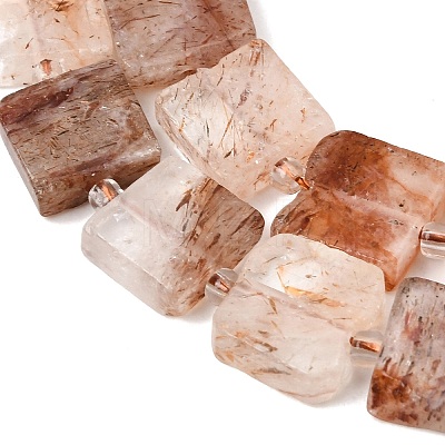 Natural Black Gold Rutilated Quartz Beads Strands GG-CBA4808-E01-01-1