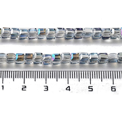 Electroplate Glass Bead Strands X-EGLA-R064-4mm-05-1
