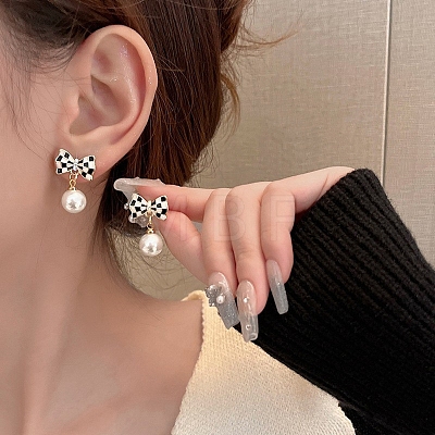 Imitation Pearl Beads Dangle Earrings for Women WG80053-40-1