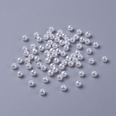 Imitated Pearl Acrylic Beads X-PACR-4D-1-1