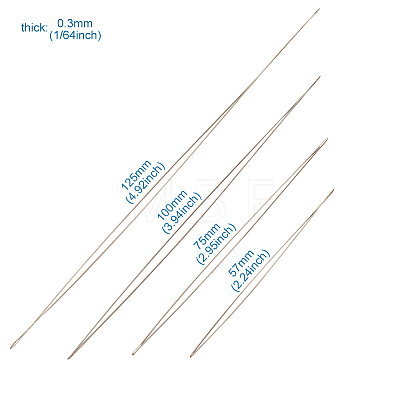 Craftdady Stainless Steel Big Eye Beading Needles TOOL-CD0001-01P-1