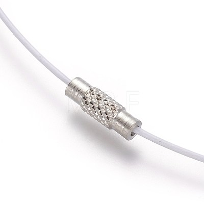 Steel Wire Necklace Cord TWIR-SW005-W-1