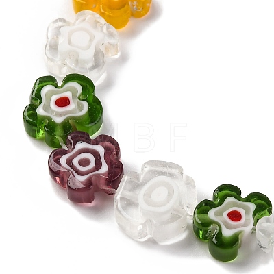 Handmade Millefiori Lampwork Beads Strands X-LAMP-G164-03J-1