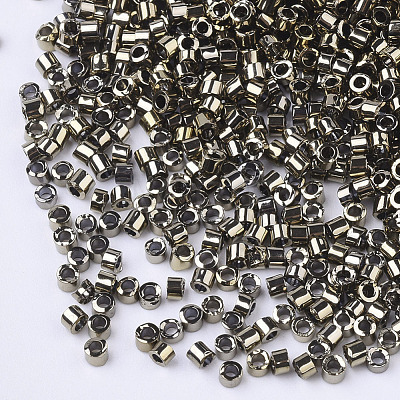 Electroplate Glass Cylinder Beads SEED-Q036-01A-B03-1