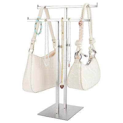 Stainless Steel Double T Bar Jewelry Display Towers ODIS-WH0108-065-1