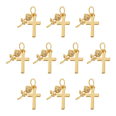 10Pcs Brass Pendants HJEW-TAC0175-1