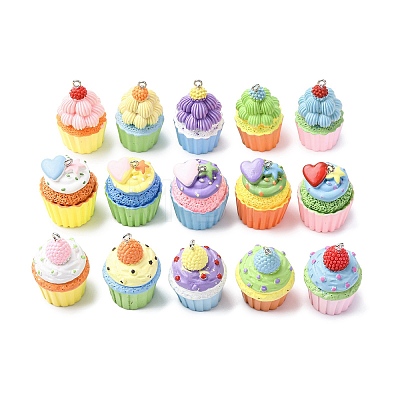 Opaque Resin Pendants RESI-K049-03-1