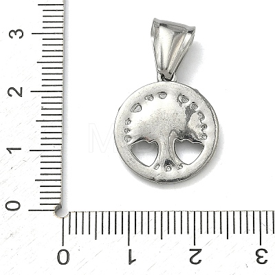 304 Stainless Steel Pendants STAS-D225-11P-1