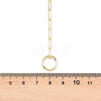 Brass Paperclip Chain Y Lariat Necklaces NJEW-H087-06F-G-1