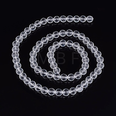 Transparent Glass Bead Strands X-GLAA-R095-10mm-15-1