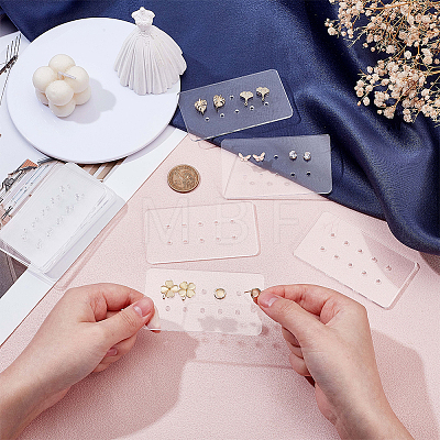 12Pcs 10-Hole Acrylic Earring Display Cards EDIS-OC0001-10C-1