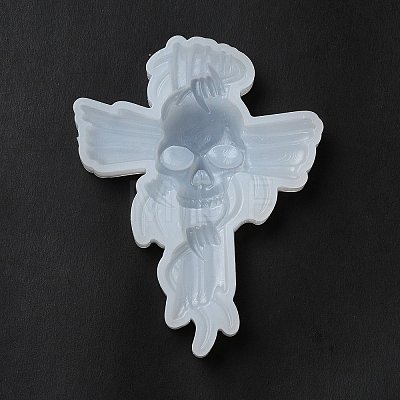 Religion Cross with Skull Display Silicone Molds DIY-L071-10-1