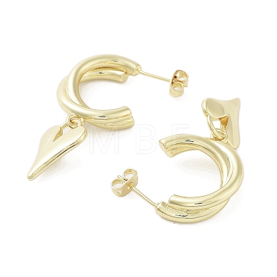 Rack Plating Brass Stud Earring EJEW-C081-28G-1