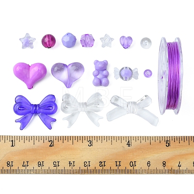 DIY Cute Beaded Stretch Bracelet Making Kit DIY-FS0003-26-1
