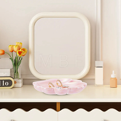 Shell Shaped Porcelain Jewelry Storage Display Trays for Rings AJEW-SP0006-06B-02-1